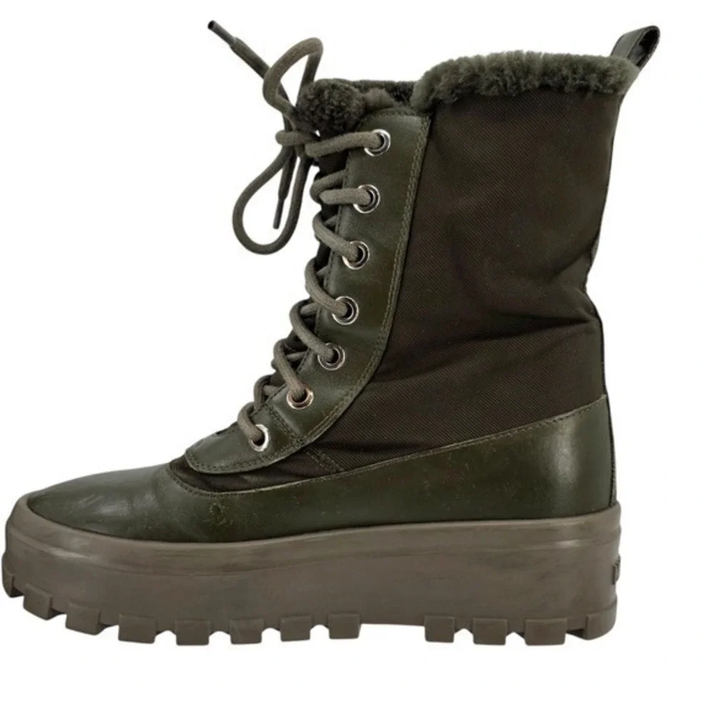 Mackage Womens 40 HERO-W Shearling Lined‎ Winter Boots in Army Green
